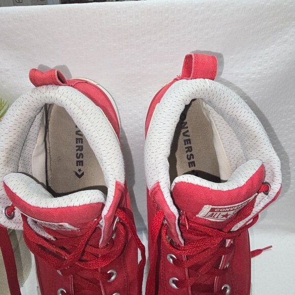 CONVERSE CTAS PUFF MID TOP CANVAS ALL STAR SNEAKERS RED MENS SIZE 10.5 GUC - Picture 8 of 12